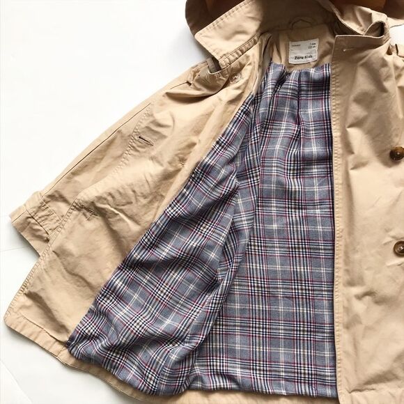 Zara hooded trench jacket  EUC  7Y - Picture 4 of 6